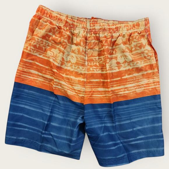 Speedo Swim Trunks Men's Sz XL Colorblock Hawaiian Design Mesh Lined Stretch NWT - Picture 2 of 8